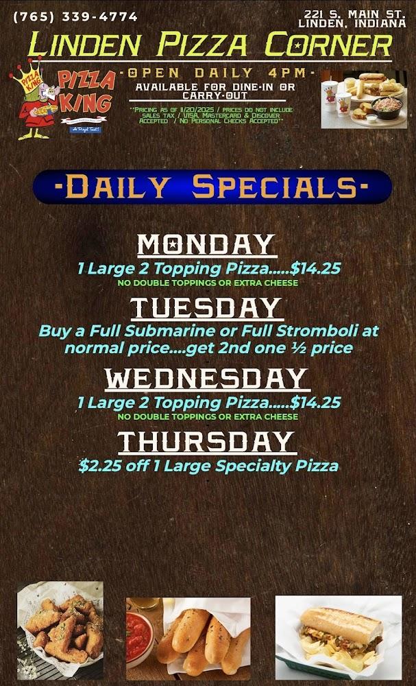 Linden Pizza Corner Menu image 3